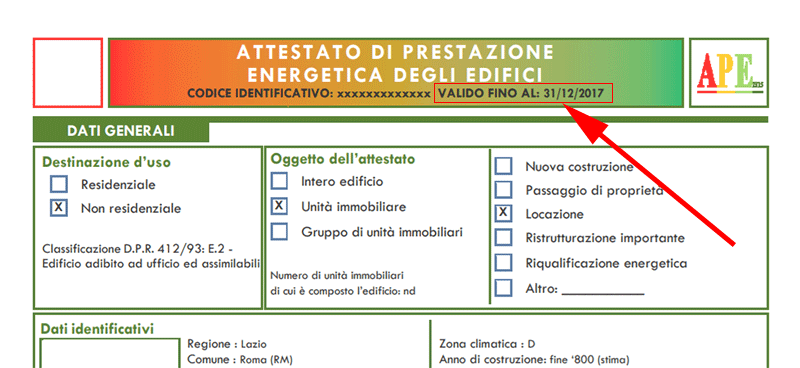 Validità dellattestato di prestazione energetica (ape) Bollino caldaia ogni quanti anni